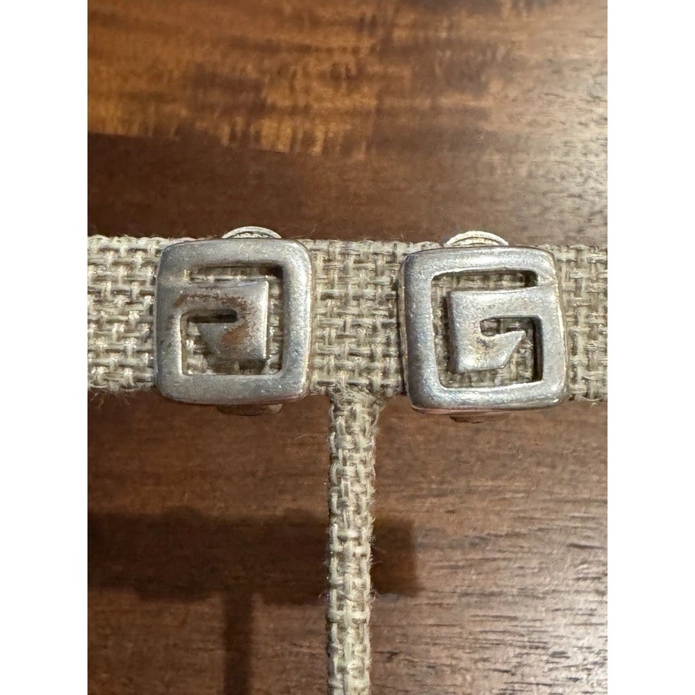 Han 925 Made In Italy Sterling Silver Textured Clip On Earrings